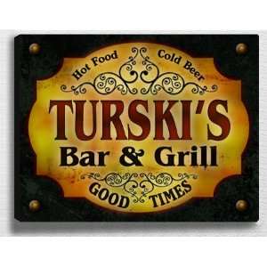  Turskis Bar & Grill 14 x 11 Collectible Stretched 