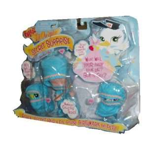   Bratz Lil Angelz Baby (# 657) and 2 Pets (# 664 and # 671) in Blue