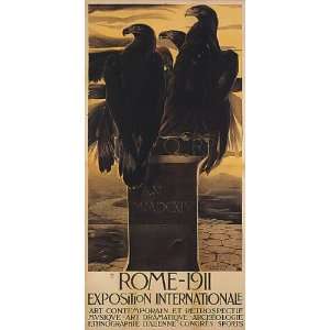 ROMA ROME 1911 EAGLE TRAVEL TOURISM EUROPE ITALY ITALIA SMALL VINTAGE 