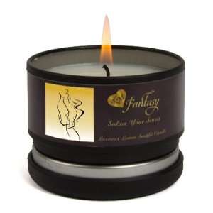    KM Fantasy Luscious Lemon Souffle Massage Oil Candle Beauty