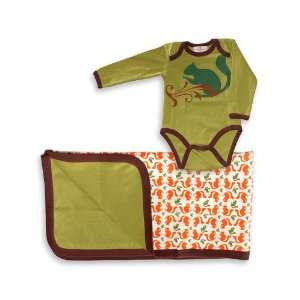    Warm and Cozy Gift Set   Olive Squirrel   Positively Organic Baby