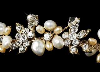 Keshi Pearl Necklace Earring and Tiara Bridal Set  