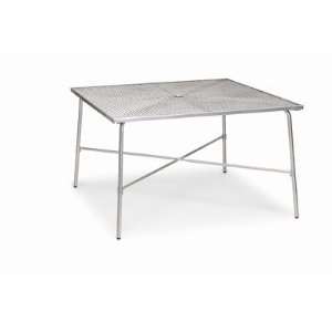 Torino Square Table with Wire Mesh Top Finish Textured Black, Size 