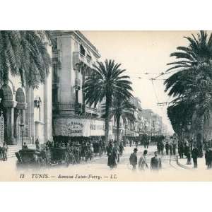  Avenue Jules Ferry, Tunis, Tunisia Vintage Print 
