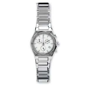  Mens Swiss Tungsten Chronograph White Dial Watch Jewelry