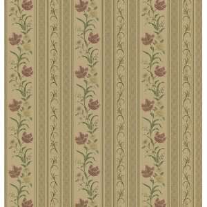   69942 Mirage Silks Tulip Stripe Wallpaper, 20.5 Inch by 396 Inch, Gold