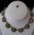 1980s BLACK ENAMEL GREEK KEY gold CHOKER COLLAR necklace items in 