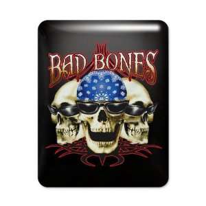  iPad Case Black Bad Bones Skulls 