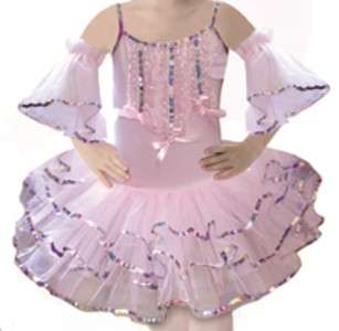 Kids Sequin Pink Ballet Dress Tutu Pageant 2 3 4 5/6  