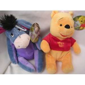 Disney Eeyore & Winnie the Pooh Plush Toy Set of 2 ; Beanie Babies 9