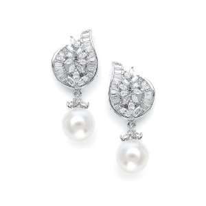  Brilliant Baguettes & Pearl Bridal Earrings Everything 