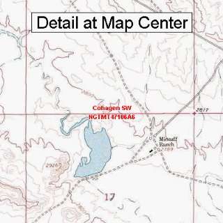 USGS Topographic Quadrangle Map   Cohagen SW, Montana (Folded 