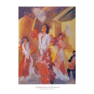  Sharon Carson Los Bailarines de Flamenco 28x22 Poster 