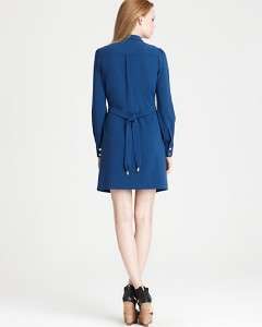Diane von Furstenberg Liquid Blue New Tunis Shirt Dress NWT 14  