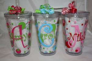 Personalized Acrylic Tumblers with Lid and Straw 16oz  