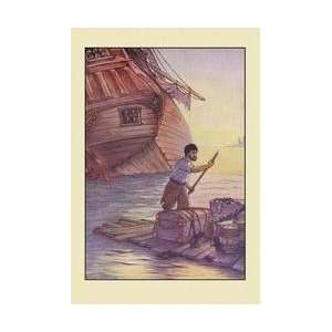  Robinson Crusoe With This Cargo I Put to Sea 24x36 Giclee 