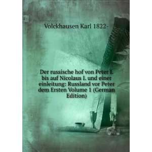   dem Ersten Volume 1 (German Edition) Volckhausen Karl 1822  Books