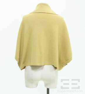 TSE Mustard Yellow Cashmere Capelet Style Cardigan, Size Medium  
