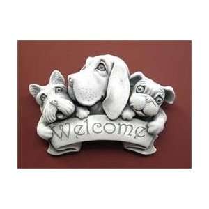  Custom Made   Hand Cast Stone Triple Dog Dare Welcome 