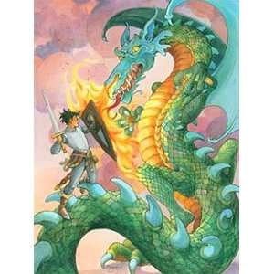    Knight and Dragon Poster Print Trina Schart Hyman 