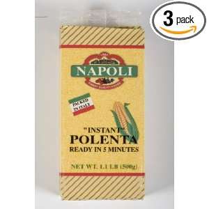 Napoli Instant Polenta 17oz (Pack of 3)  Grocery & Gourmet 