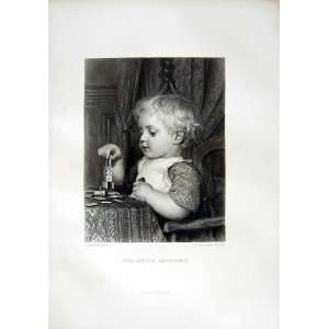   1870 Art Journal Little Boy Dominoes Table Anker Varin