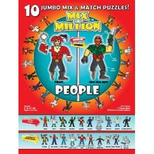  People Mix A Million 10 Jumbo Mix and Match Puzzles Toys 