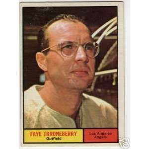  1961 Topps #282 Faye Throneberry EX   Excellent or Better 