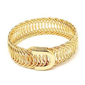   Trendy Metal Art Adjustable Stretch Bangle Bracelet Fashion Jewelry