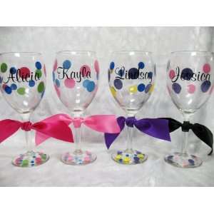 Custom Wine Glass with Three Colors 