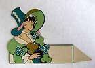 Vintage Bridge Tally Place Card St Patricks Day Woman