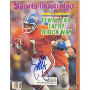  Signed John Elway Picture   Qb Si Sports Illustrated 