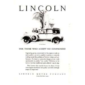  1928 Ad Lincoln Cabriolet Motor Company Car Original Print 