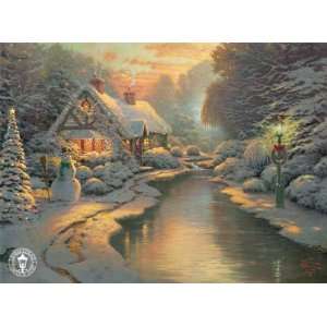  Thomas Kinkade   Christmas Evening Artists Proof Canvas 