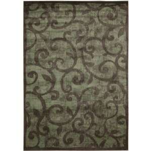 Nourison Expressions Brown Transitional Scrolls 96 x 136 Rug (XP02 