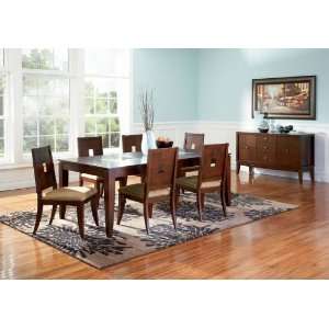 Transitional Dining Table with Chairs 