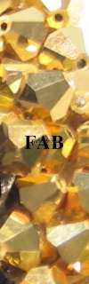 Swarovski Crystal Bicone 5301 5MM Gold Aurum (20 Beads)  
