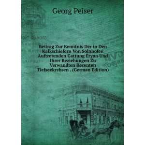   Recenten Tiefseekrebsen . (German Edition) Georg Peiser Books
