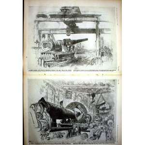  World War 1 Drawing Big Gun Krupp British Factory