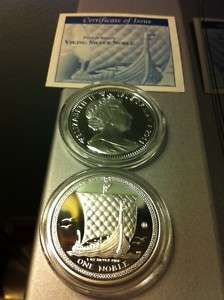 2011 Isle of Man Viking Silver Noble Coin Proof Like  