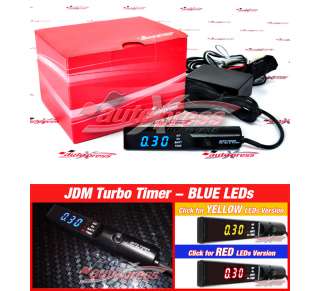 JDM TURBO TIMER NA and Turbo BLACK PEN Control BLUE LEDs Apexi Style 