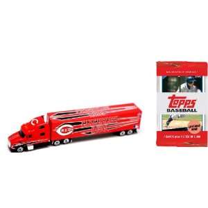 2009 MLB 180 Scale Tractor Trailer Diecast   Cincinatti Reds with 3 