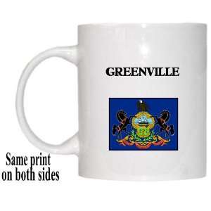    US State Flag   GREENVILLE, Pennsylvania (PA) Mug 