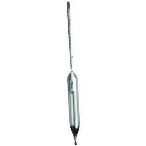 Thomas Durac Specific Gravity and Baume Plain Form Hydrometer, Heavier 