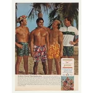 1966 Frank Gifford Jantzen Hawaiian Beachboy Tights Print Ad  