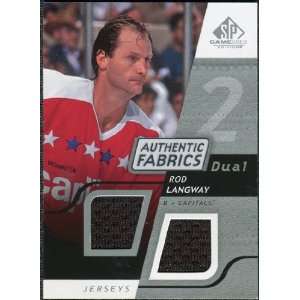   Used Dual Authentic Fabrics #AFRL Rod Langway Sports Collectibles