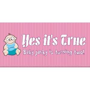    3x6 Vinyl Banner   Baby Jacky Is Turning Two 