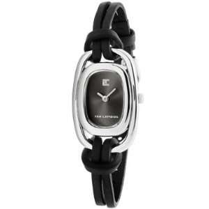  Womens Charcoal Dial Black Leather