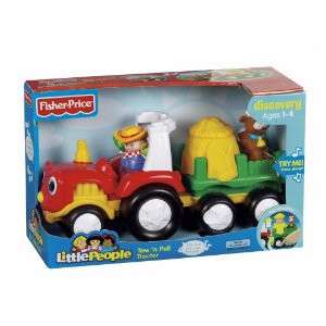 NEW Fisher Price Little People TOW N PULL Tractor  