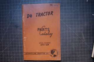   D4 Tractor Dozer Crawler Parts Manual Book Shop catalog list 5T